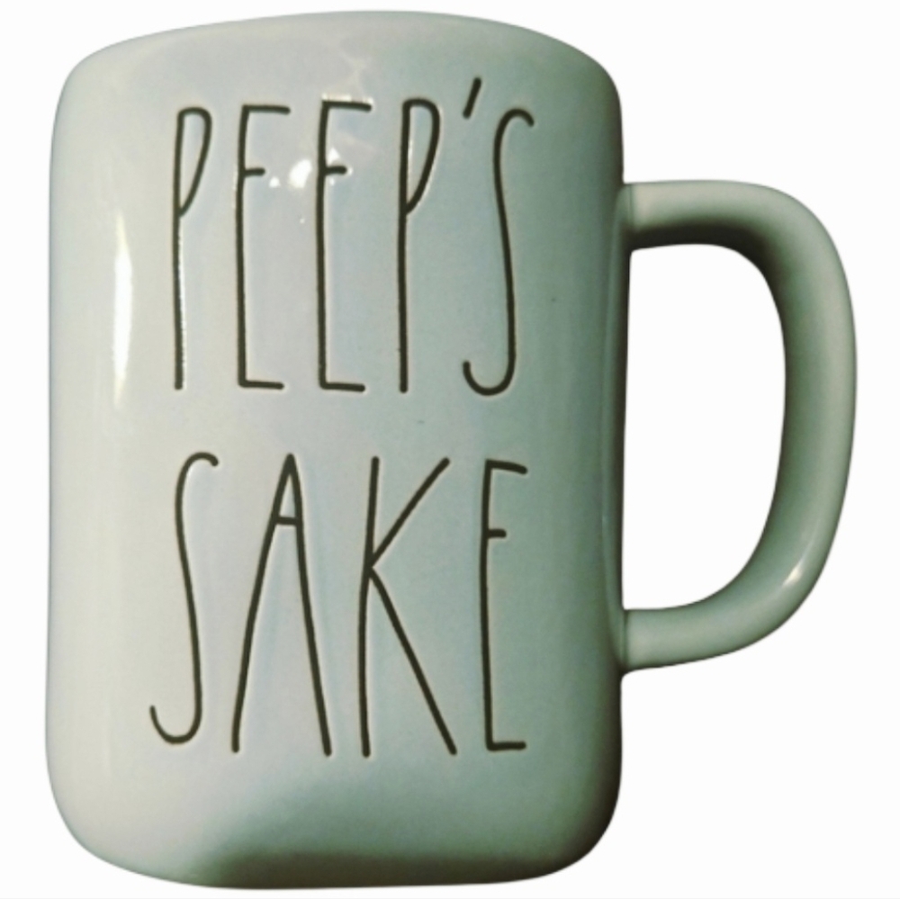 Rae Dunn Light Blue Mug "PEEPS SAKE"- NWOT